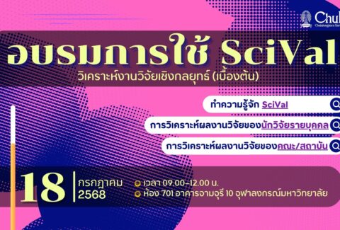 Banner อบรมการใช้ SciVal